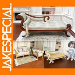 Miniature Wooden Sofa for 1:12 Dollhouse