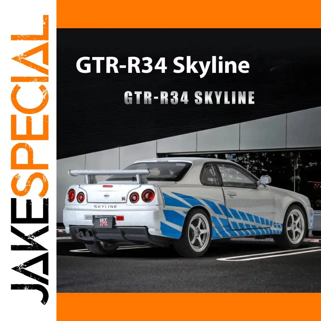 1:32 Nissan GTR R34 Skyline Diecast Model Car 1 1:32 Nissan GTR R34 Skyline Diecast Model Car