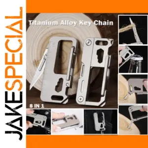 8 in 1 Titanium Alloy Keychain Knife