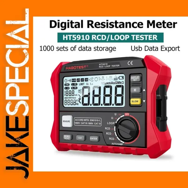 HT5910 Digital Resistance Meter Multimeter Tester