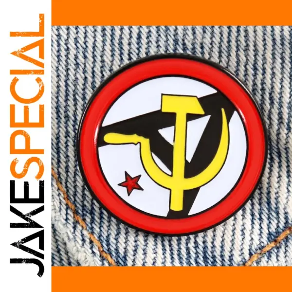 Star Hammer Sickle Badge Enamel Pin Fashion Jewelry