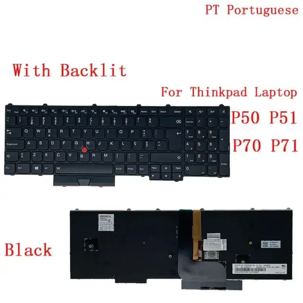Backlit Keyboard for Lenovo Thinkpad P50 P51 P70 P71 - Image 13
