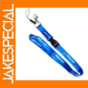 BOEING Blue Lanyard with Clip and Buckle