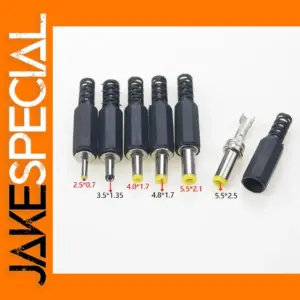 5-10pcs DC Power Male Connectors Kit