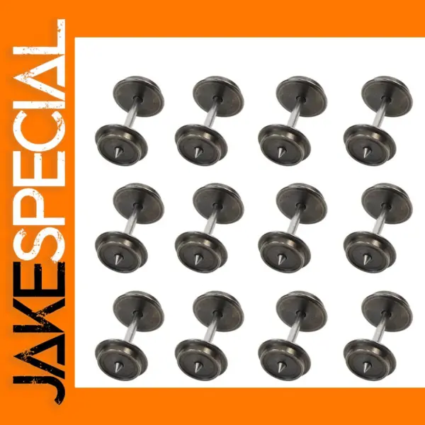 12pcs HO Scale 1:87 Metal Wheelsets