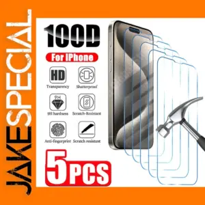 5PCS Tempered Glass Screen Protector for iPhone