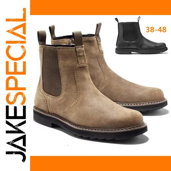 Men's Chelsea Boots 39-48 Leather Ankle Boots