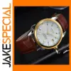 LONGLUX Men's Mechanical Waterproof Leather Watch