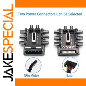 8-Way PWM Fan Splitter Hub for PC Cooling