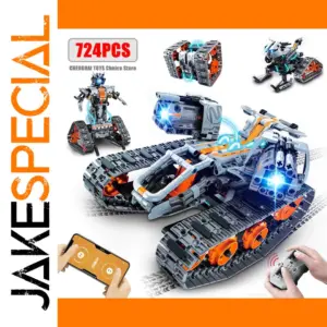 724pcs 4 in 1 RC Car Robot Building Kit