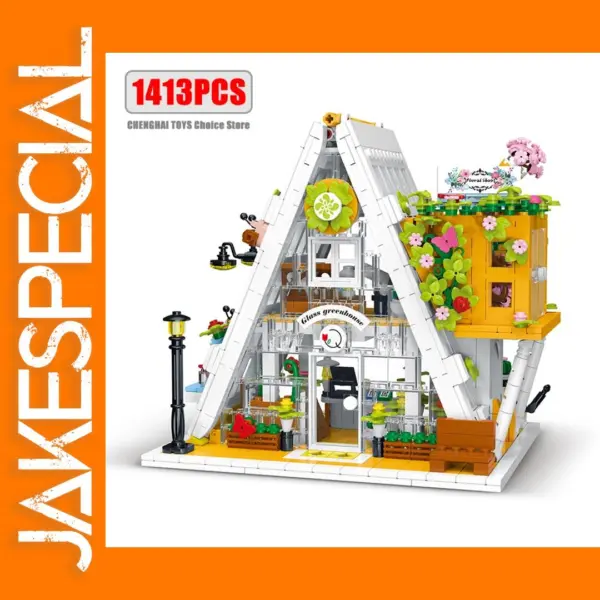 Glass Flower Shop Streetview Building Blocks Set