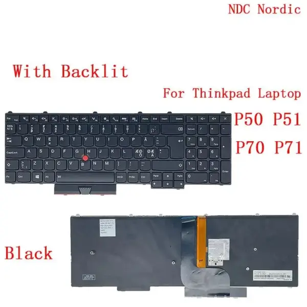 Backlit Keyboard for Lenovo Thinkpad P50 P51 P70 P71 - Image 20