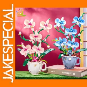 HUIQIBAO Orchid Coffee Cup Building Blocks Set