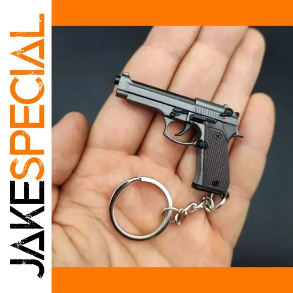 1:4 Scale Alloy M92 Pistol Keychain