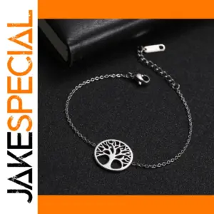 Tree of Life Adjustable Stainless Steel Bracelet