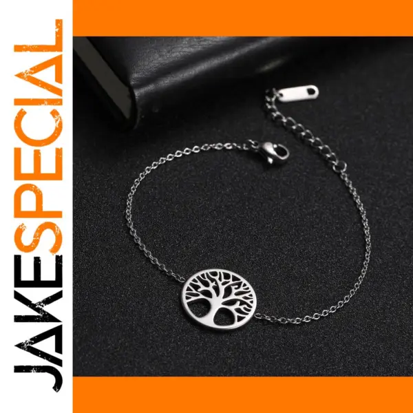 Tree of Life Adjustable Stainless Steel Bracelet