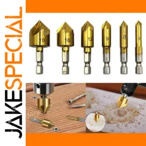 6PC Titanium Plated Woodworking Drill Bit Set