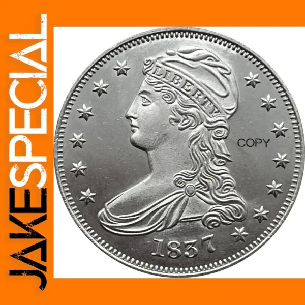 Silver-Plated 1837 Commemorative Coin Collectible