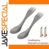 2Pcs Titanium Dual-Use Spork Set