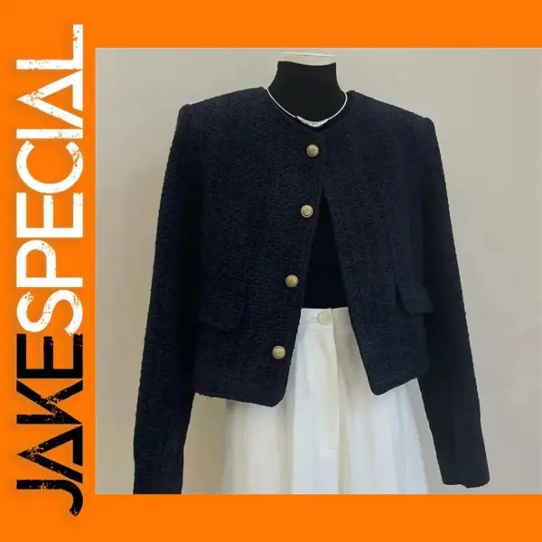 Wool Blend Casual Jacket for Women
