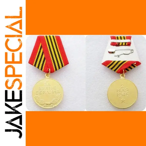 Soviet Union WWII Medals Brass Replica with Ribbon