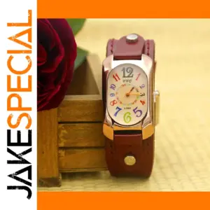 Cow Leather Strap Quartz Watch for Women