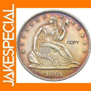 1861 Seated Liberty Half Replica Collectible