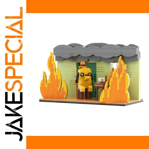 This Is Fine Meme Vignette Building Blocks Set