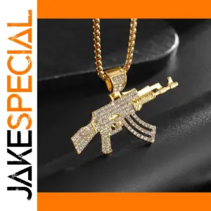 Hip-Hop Ak-47 Pendant Necklace for Men