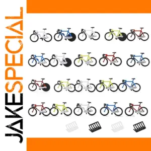 HO Scale Model Bicycles Set with Racks 24pcs
