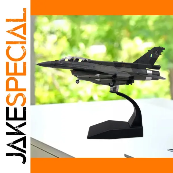 1:72 F16 Diecast Fighter Model with Stand