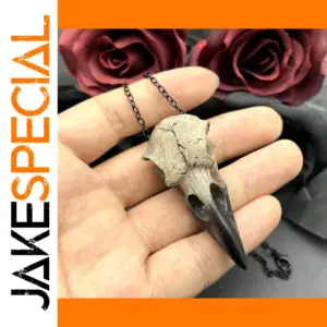 3D Raven Skull Necklace for Gothic Style Lovers
