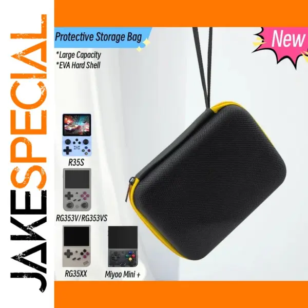 Black Protective Storage Bag for Gaming Consoles