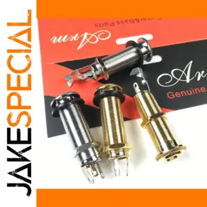 Long Threaded Stereo Output Jack for Guitar