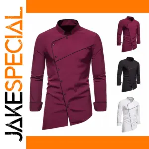Men's Casual Color Block Long Sleeve Shirt