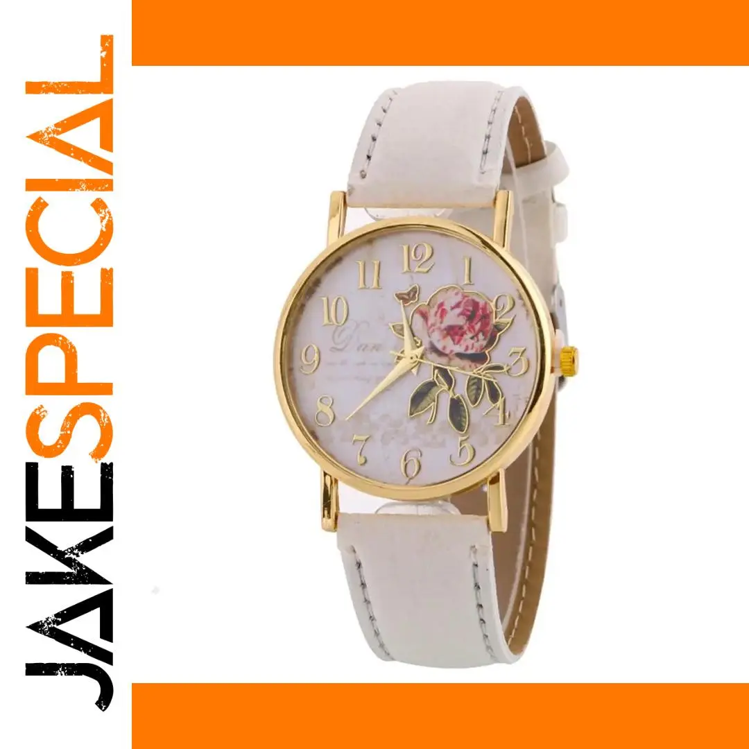Rose Flower Women Quartz Wrist Watch 57245 1 Rose Flower Women Quartz Wrist Watch 57245
