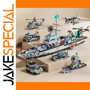 Military Ocean Cruiser Warship Building Blocks