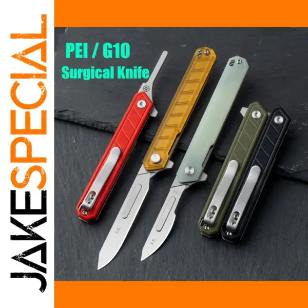 PEI G10 Folding Utility Knife with Clip