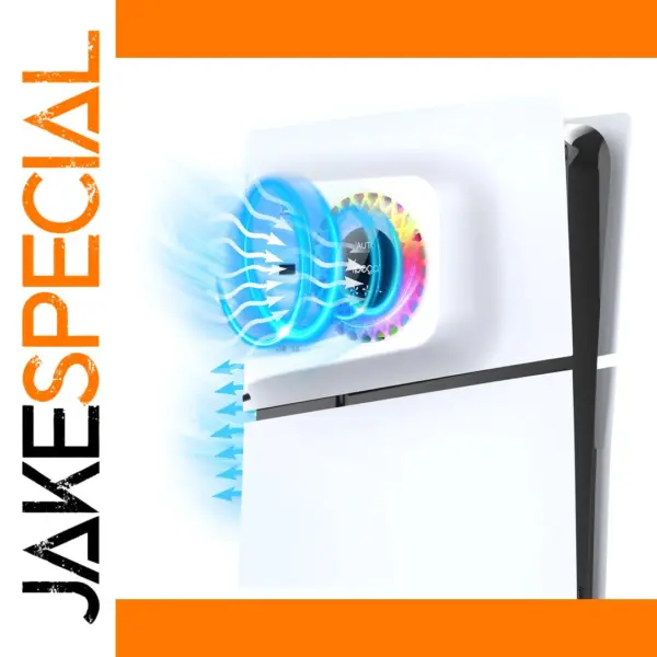 PS5 Slim Cooling Fan with RGB Lighting