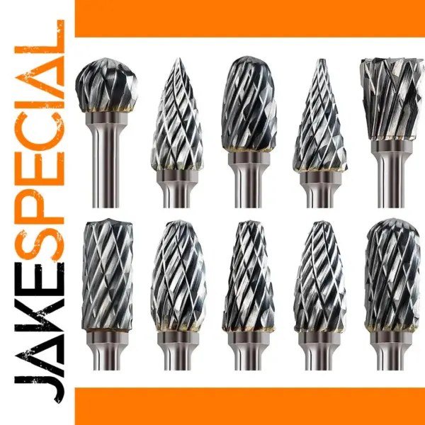 10 Pcs Tungsten Carbide Rotary Burr Set