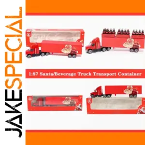 Diecast 1:87 Peterbilt Santa Beverage Truck Model