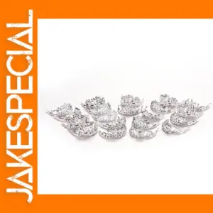 20 Pcs Silver Princess Crowns for Dolls