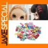10 Mini Colorful Hair Clips for Dolls