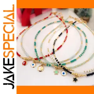 Evil Eye Star Moon Pendant Necklace for Women