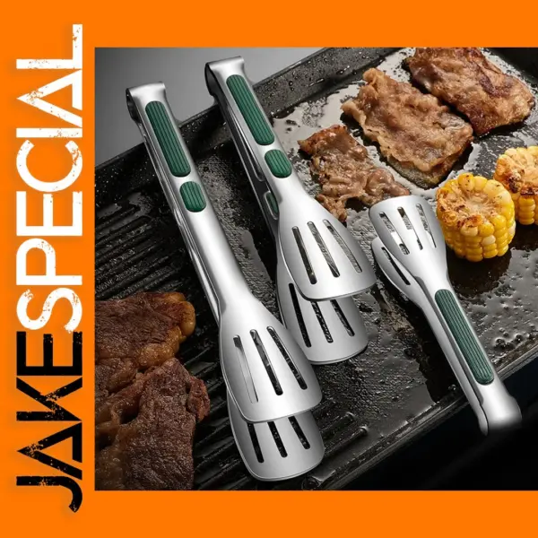Stainless Steel Non-Slip Food Tongs 1pc