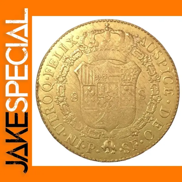 Colombia 8 Escudos Carlos IV Gold Replica Coin
