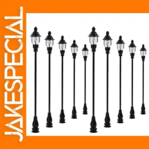 10pcs HO Scale 1:87 Antique Street Lamps