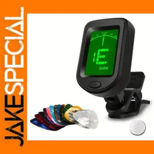 Guitar Tuner with Clip and 10 Colorful Picks