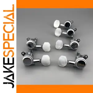 6 Piece Chrome Guitar Locking Tuners M6
