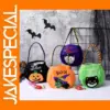 Pumpkin Bat Velvet Halloween Candy Bag